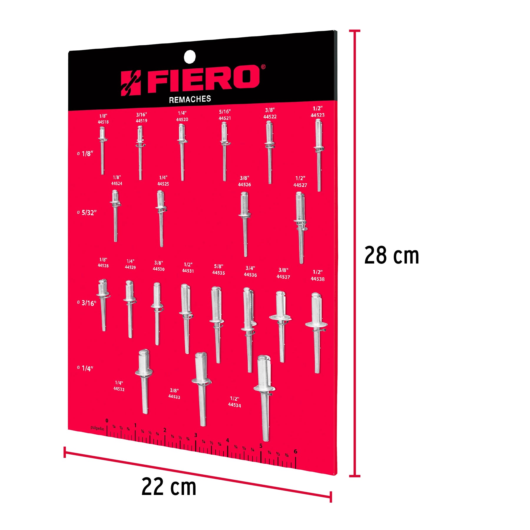 Exhibidor Fiero de remaches EXF-RE 55557 MM3