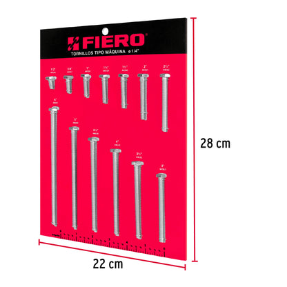 Exhibidor Fiero con tornillos tipo máquina, 1/4' EXF-TORM-1/4 55896 MM3