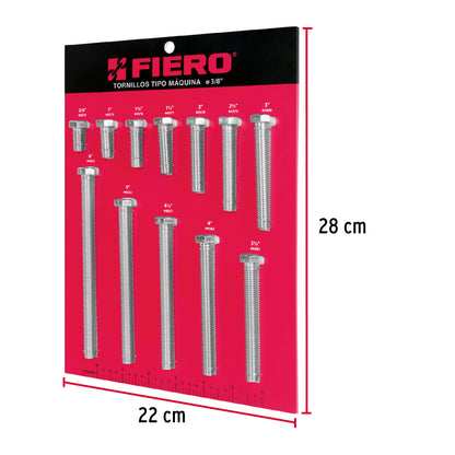 Exhibidor Fiero con tornillos tipo máquina, 3/8' EXF-TORM-3/8 55898 MM3