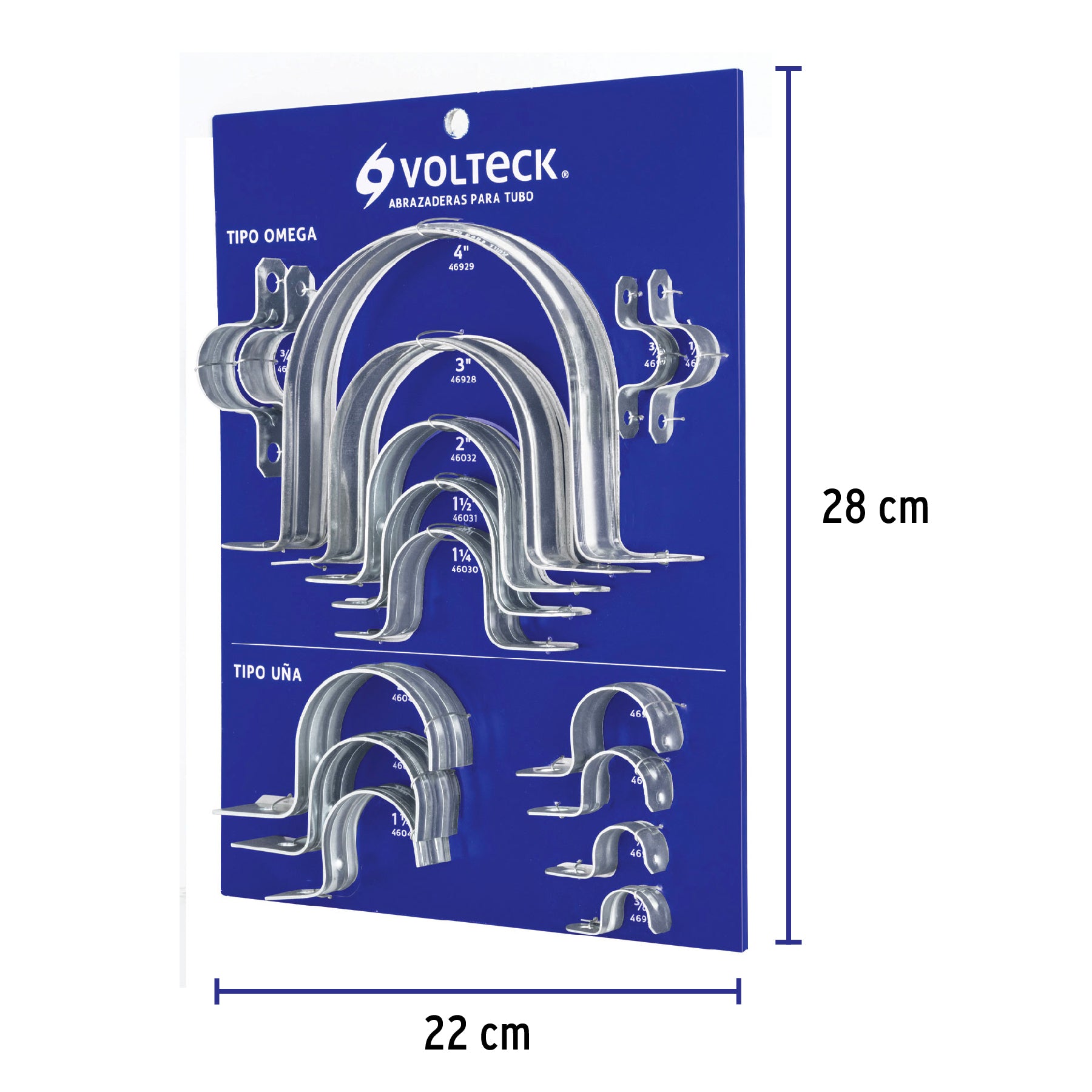 Exhibidor Volteck de abrazaderas para tubo EXVK-AUO 55885 MM3