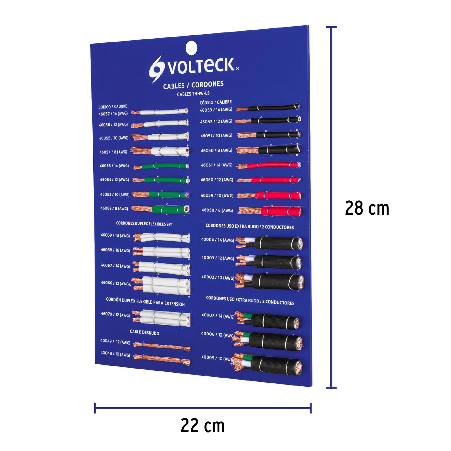 Exhibidor Volteck de cables y cordones EXVK-CAB 55886 MM3