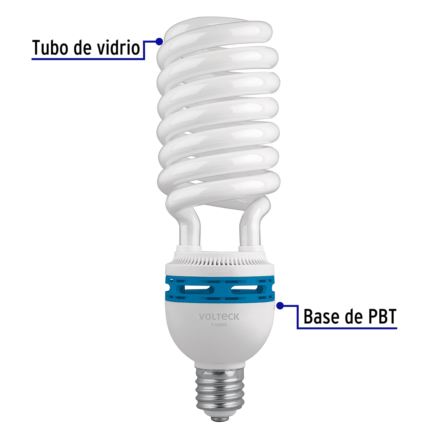 Lámpara espiral 105 W base mogul E39 220 V luz día, caja F-105EXC 48261 MM0