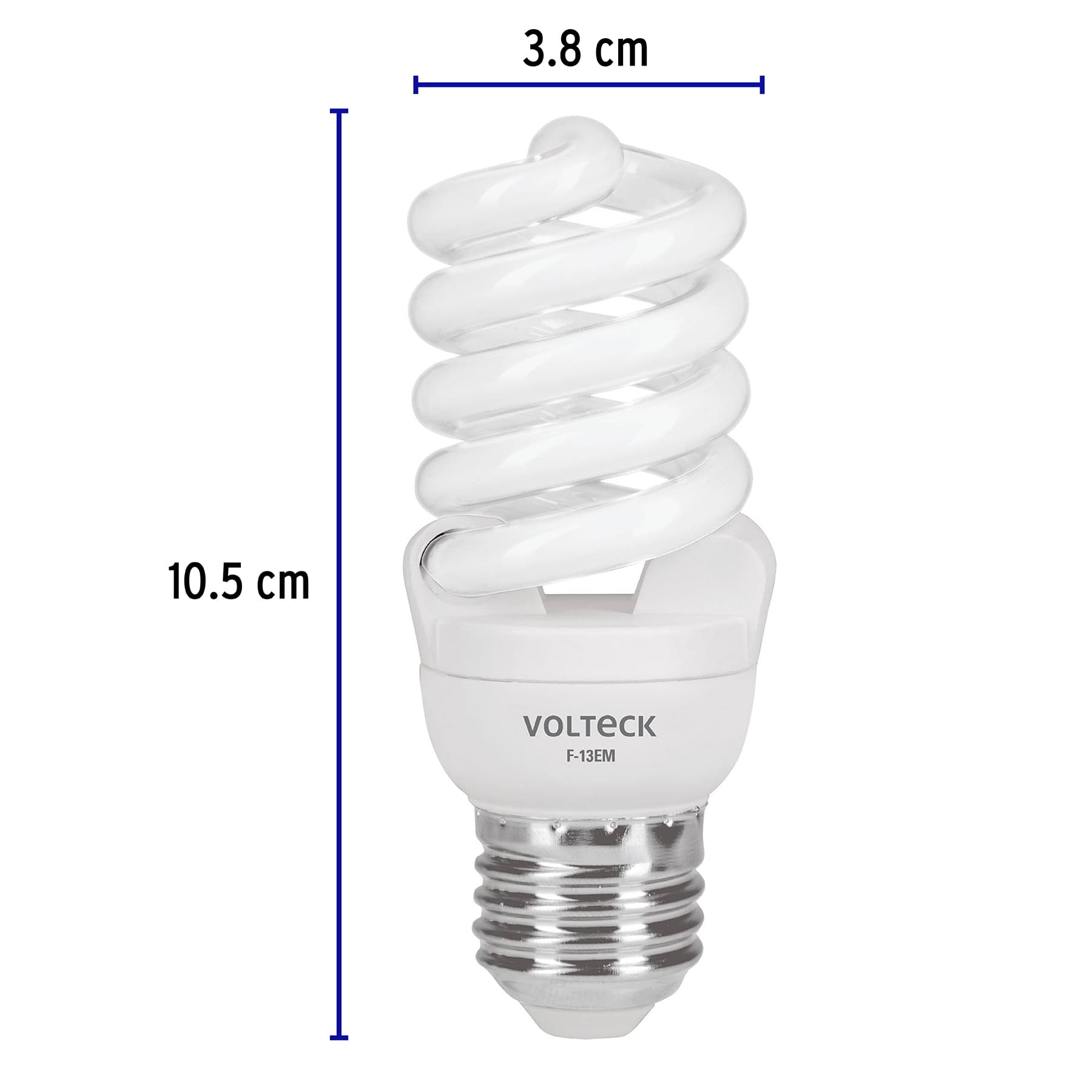 Lámpara espiral mini T2 13 W luz de día en blíster, Volteck F-13EM 48504 MM0