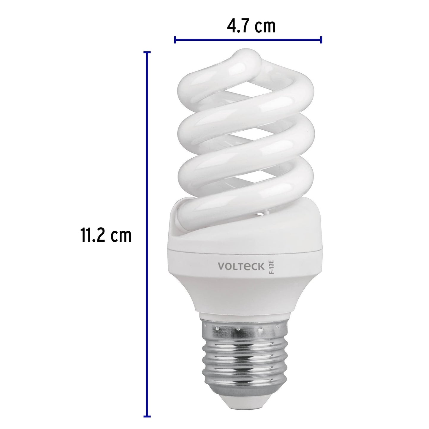 Lámpara espiral T3 13 W luz de día en blíster, Volteck F-13E 46848 MM0