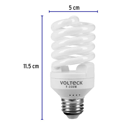 Lámpara espiral mini T2 23 W luz de día en blíster, Volteck F-23EM 46838 MM0