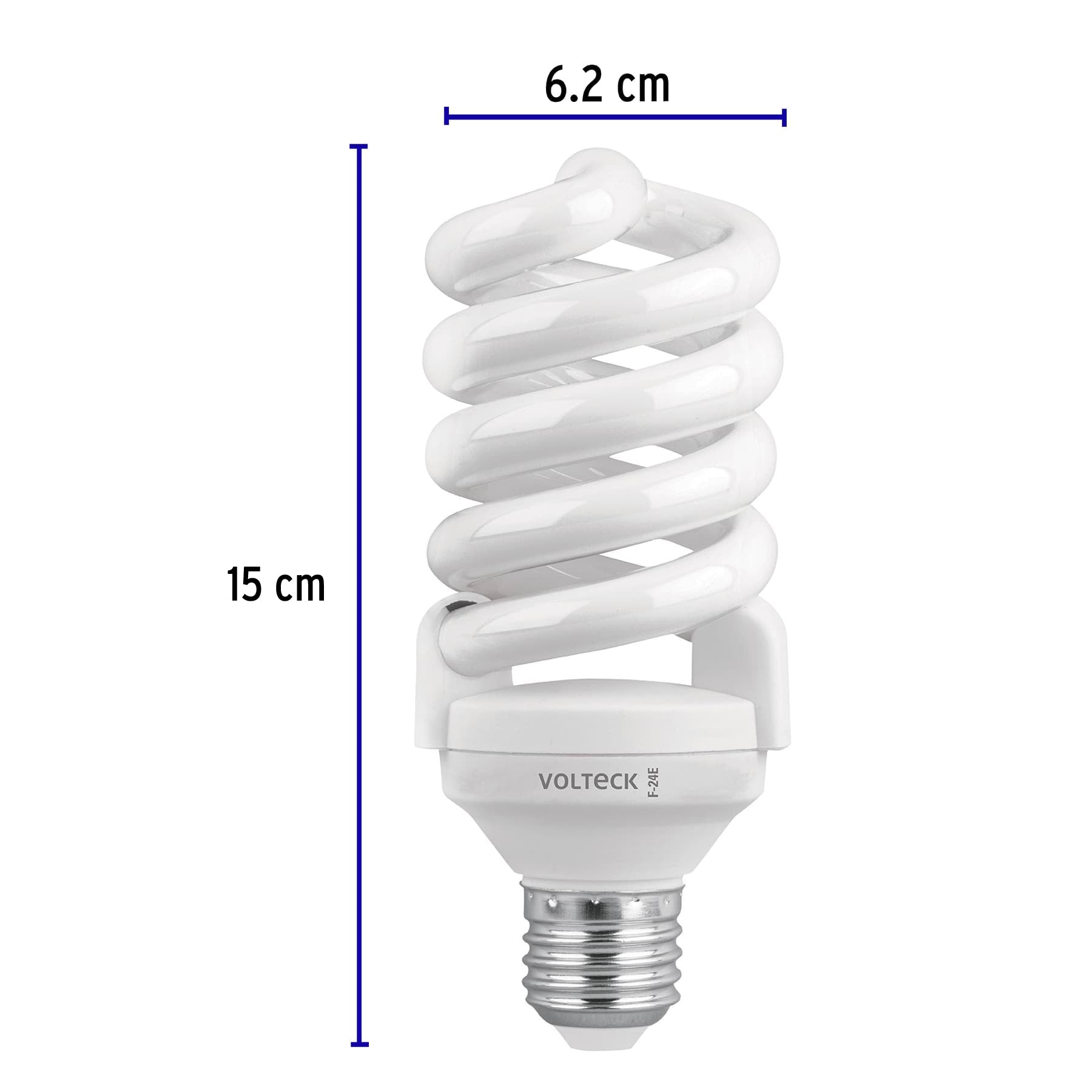 Pack 4 lámparas espiral T4 24 W luz de día, caja, Volteck F-24EX4 46826 MM0