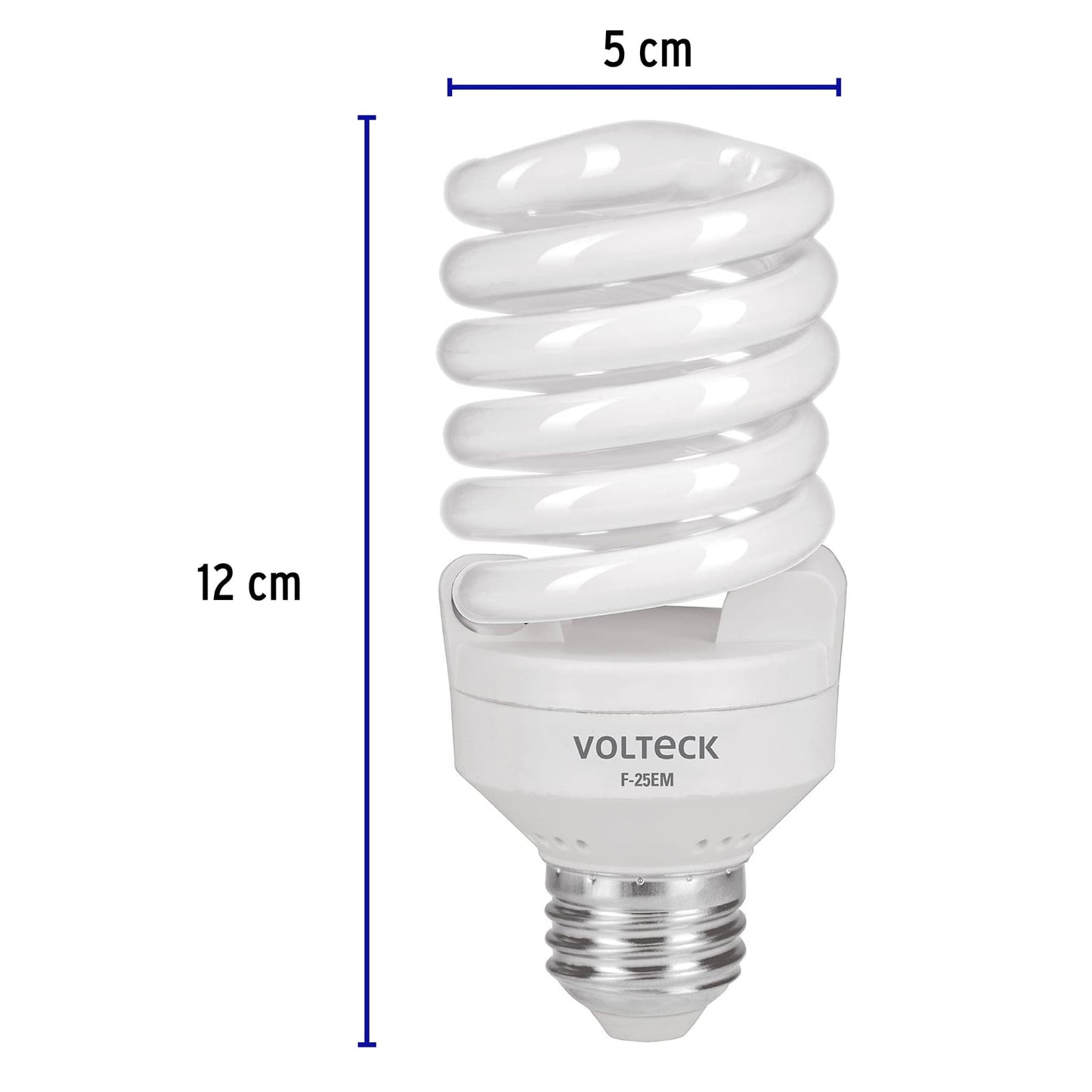 Lámpara espiral mini T2 25 W luz de día en blíster, Volteck F-25EM 48506 MM0