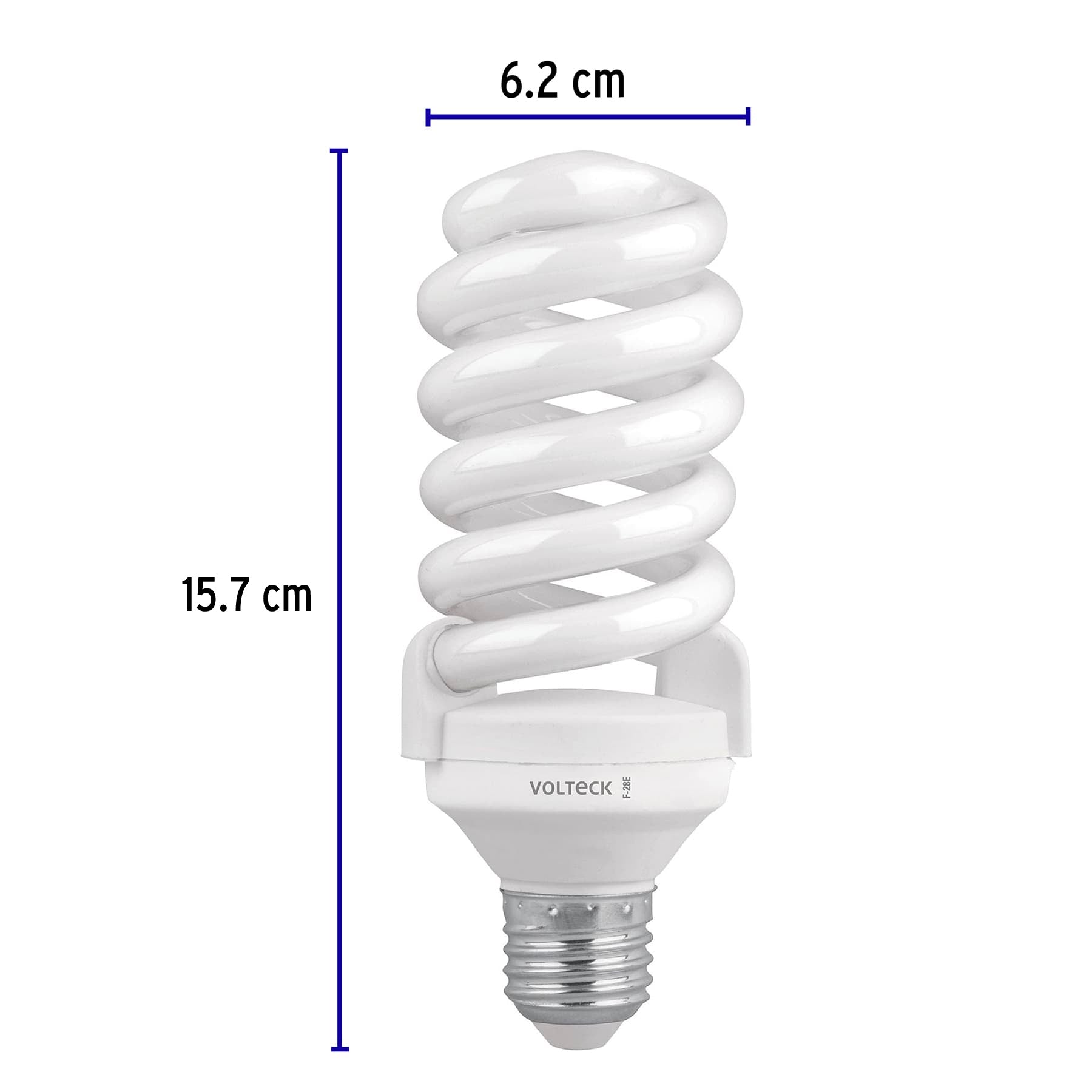 Pack 4 lámparas espiral T4 28 W luz de día, caja, Volteck F-28EX4 46851 MM0