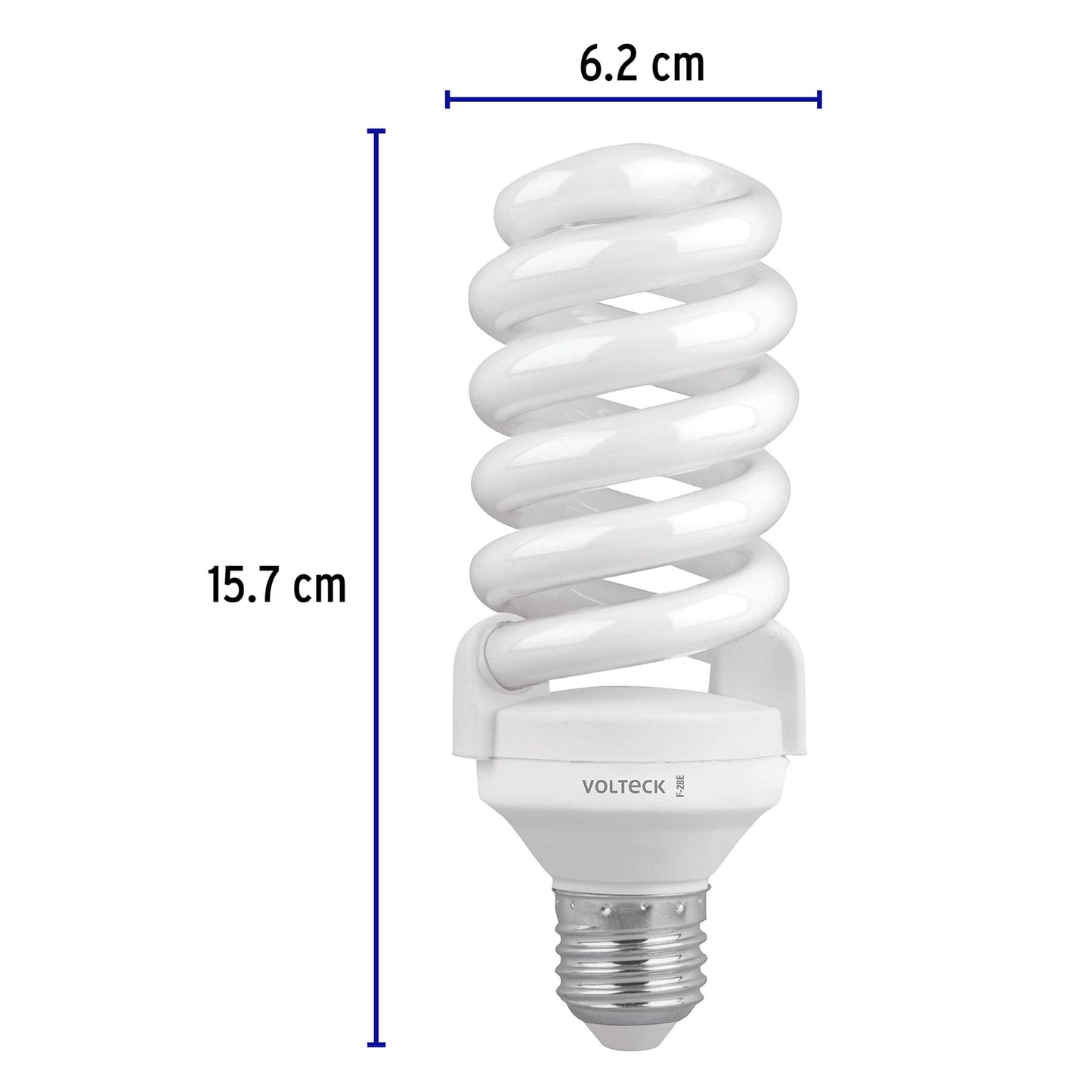 Lámpara espiral T4 28 W luz de día en blíster, Volteck F-28E 46827 MM0