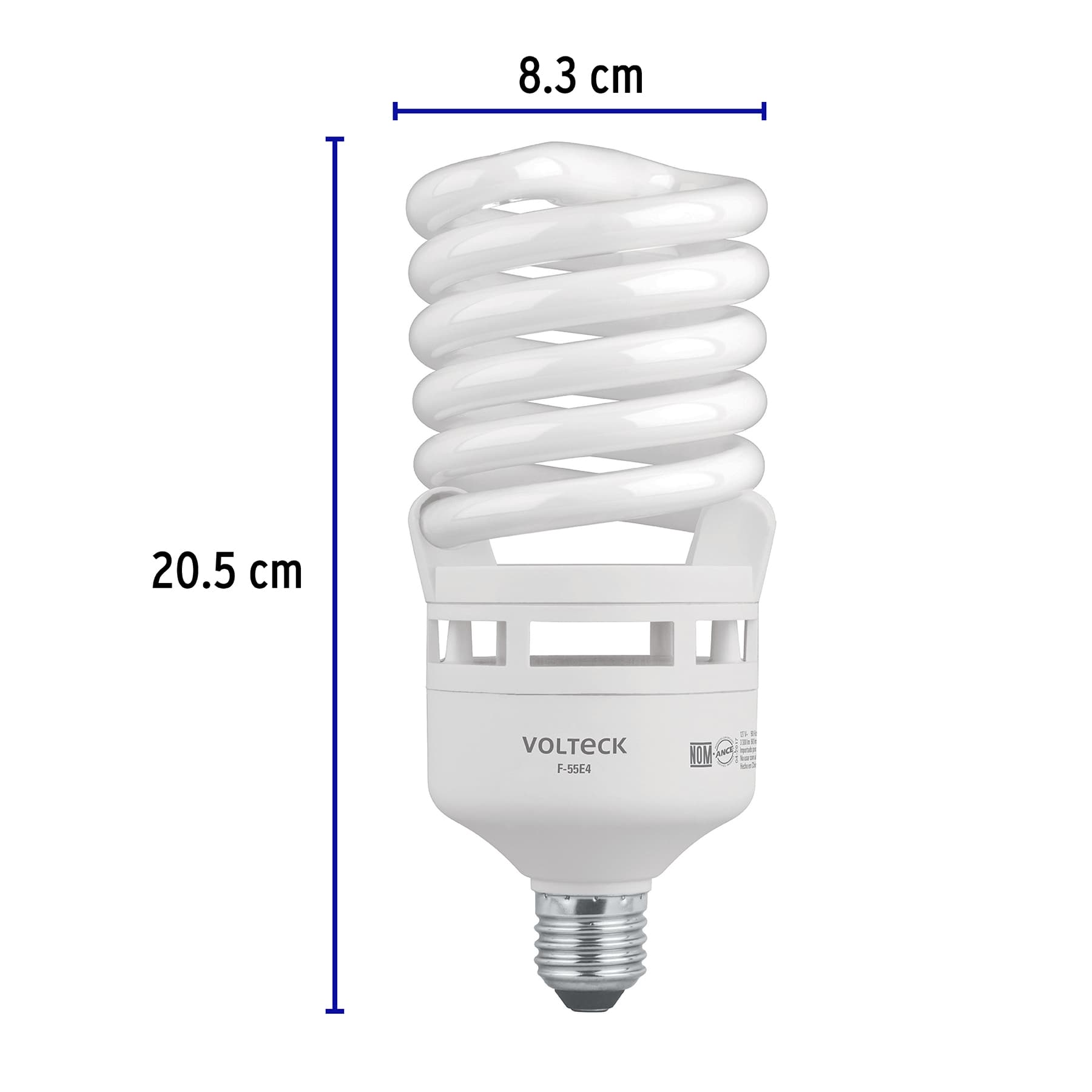 Lámpara espiral T4 55 W alta potencia luz de día, caja F-55E4 46829 MM0