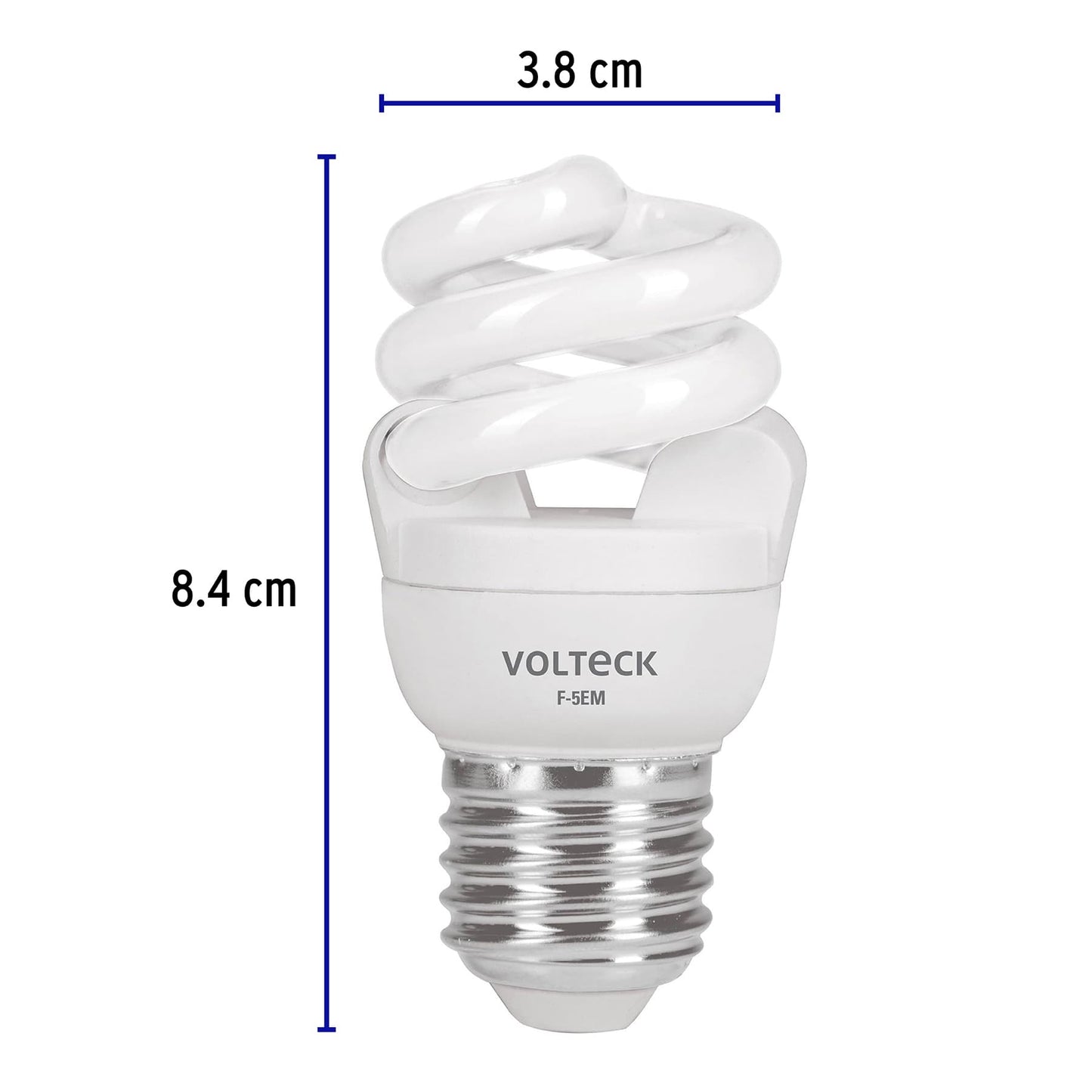 Lámpara espiral mini T2 5 W luz de día en blíster, Volteck F-5EM 48200 MM0