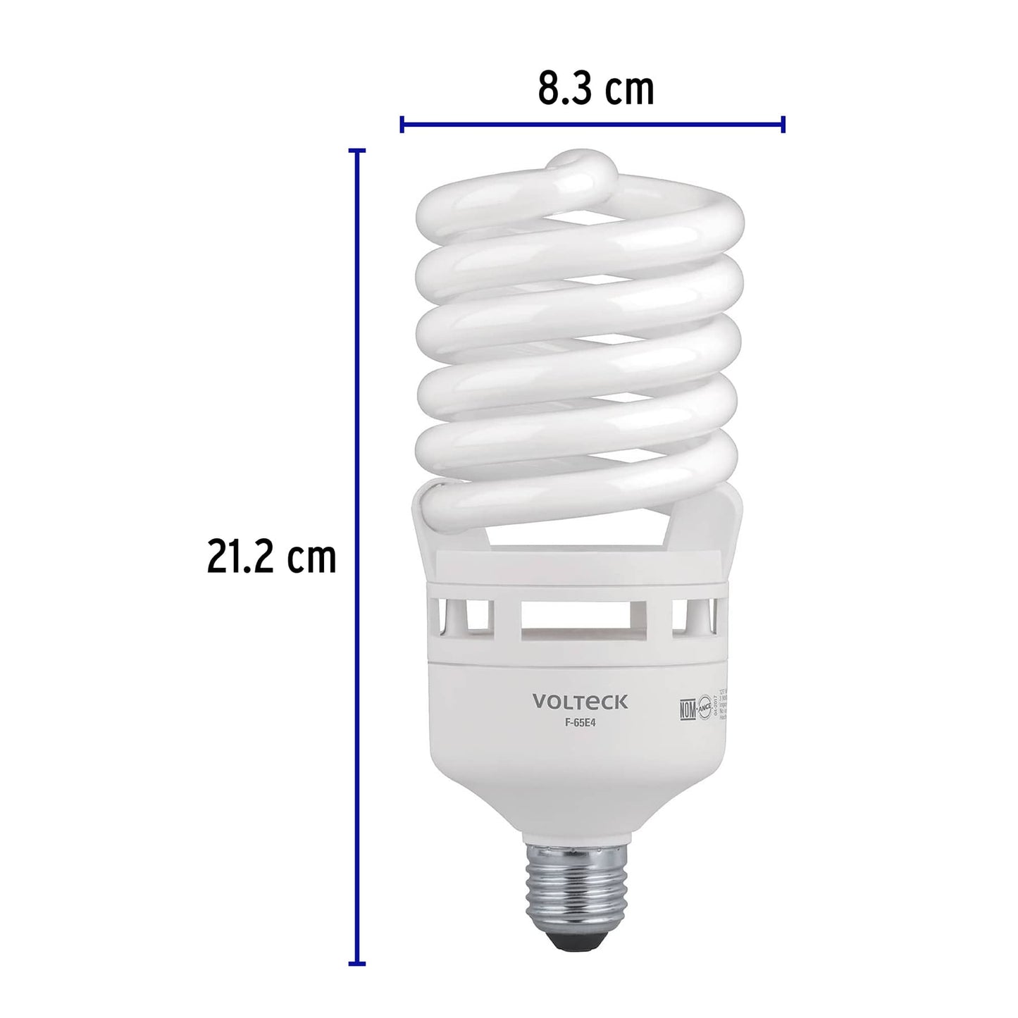 Lámpara espiral T4 65 W alta potencia luz de día, caja F-65E4 46830 MM0