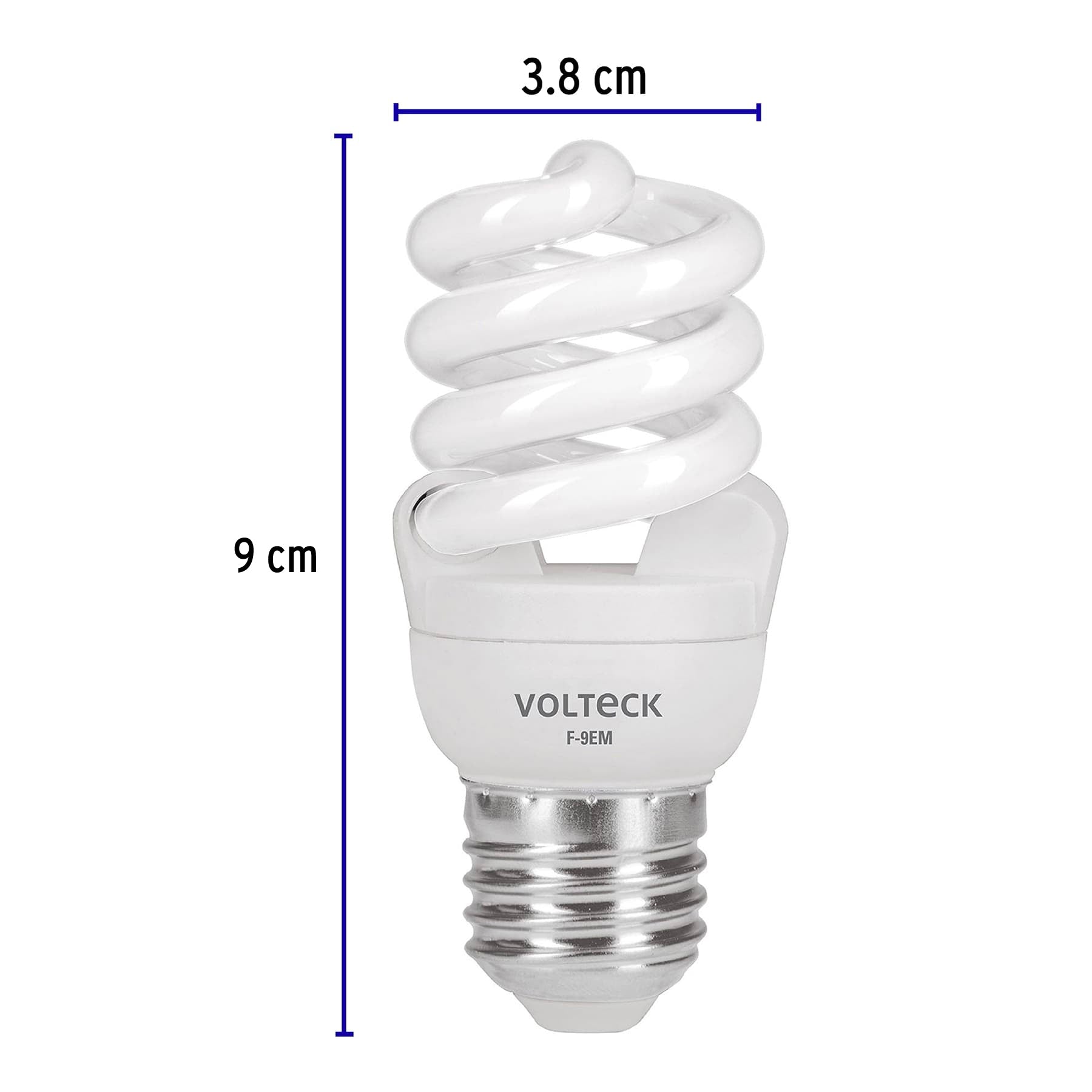 Pack de 4 lámparas espiral mini T2 9 W luz de día, en caja F-9EMX4 48508 MM0