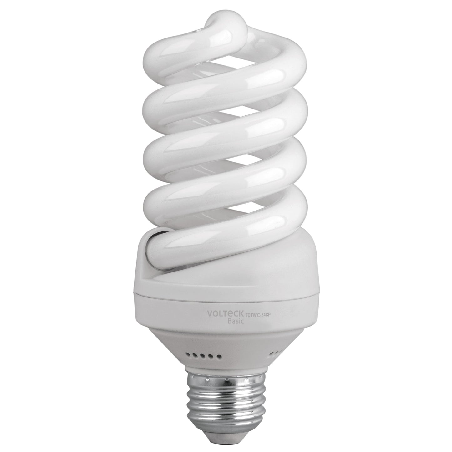 Lámpara espiral T4 24 W luz cálida en caja, Volteck FOTWC-24CP 26111 MM1