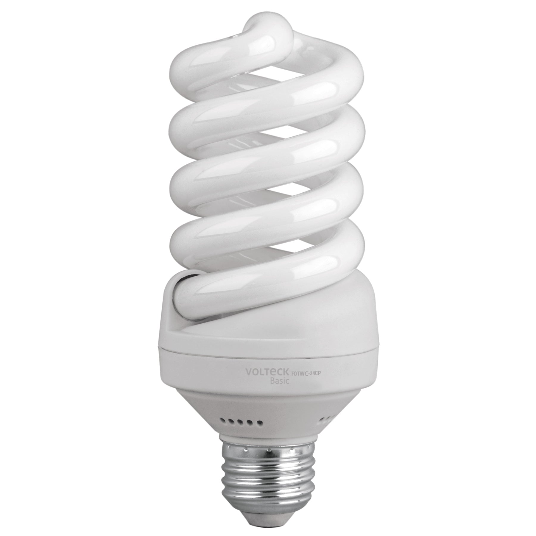 Lámpara espiral T4 24 W luz cálida en caja, Volteck FOTWC-24CP 26111 MM1