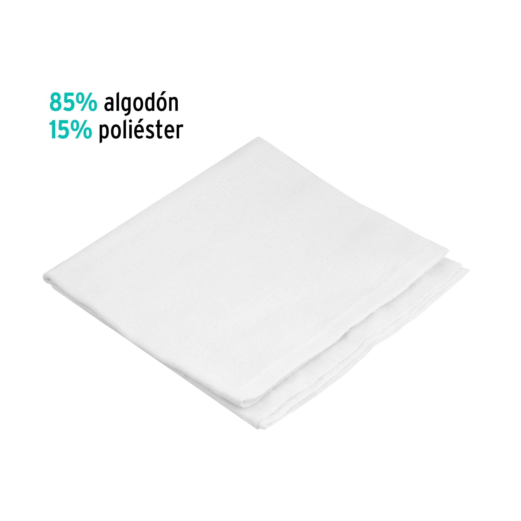 Franela blanca de algodón de 1 m, Klintek FRA-1B  56028 MM1