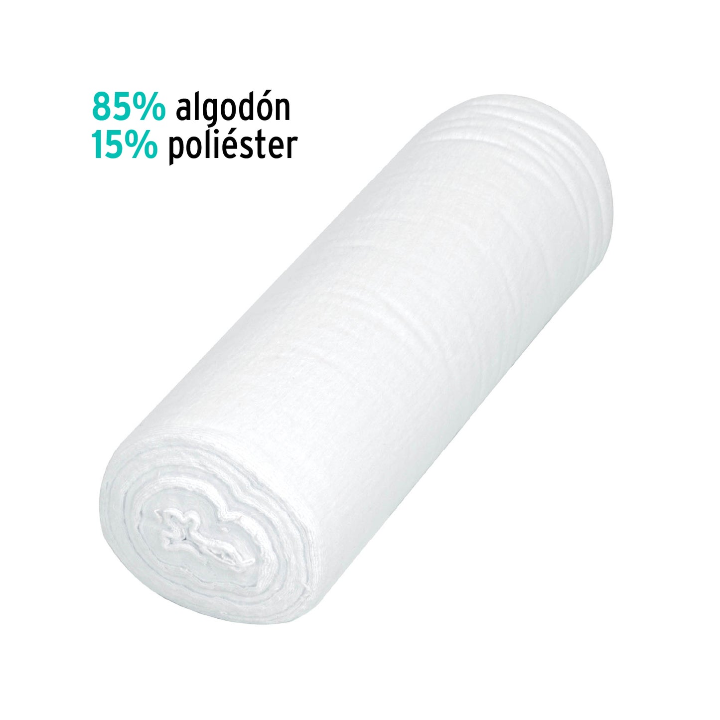 Rollo de 25 m de franela blanca de algodón, Klintek FRA-25B  56023 MM1