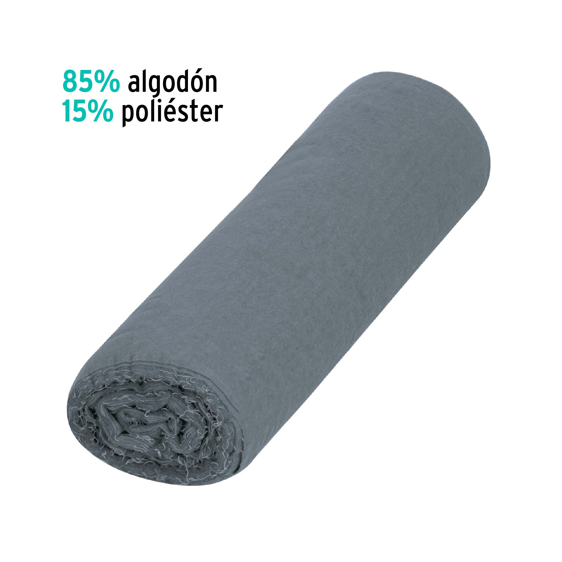 Rollo de 25 m de franela gris de algodón, Klintek FRA-25G  56021 MM1