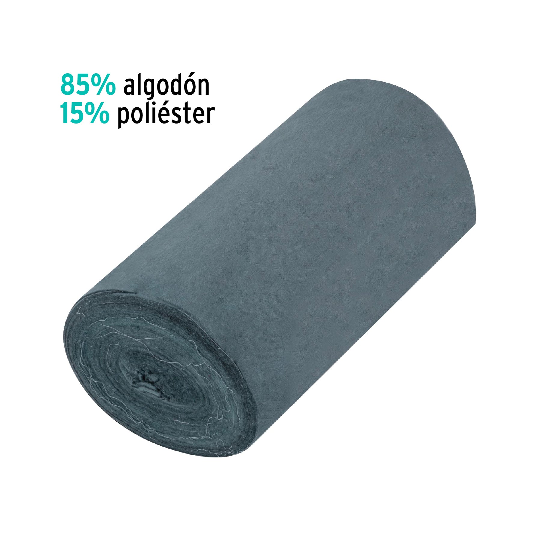 Rollo de 50 m de franela gris de algodón, Klintek FRA-50G 57003 MM1