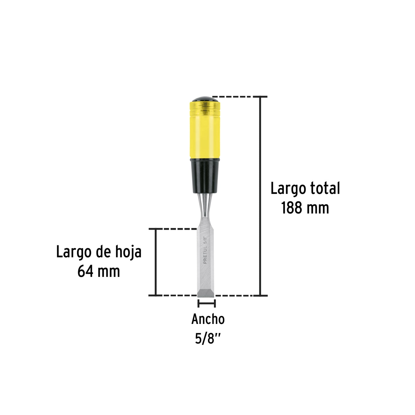 Formón 5/8', Pretul FT-5/8P 21659 MM00