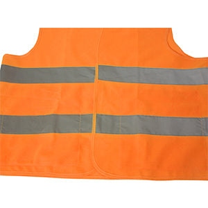 CHALECO DE TELA COLOR NARANJA TIPO ALTA VISIBILIDAD TALLA XL