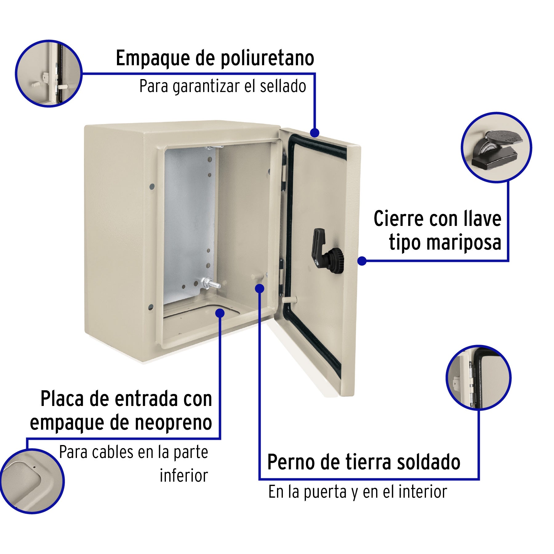 Gabinete metálico, 300 x 250 mm, Volteck GAME-3025 46381 MM00