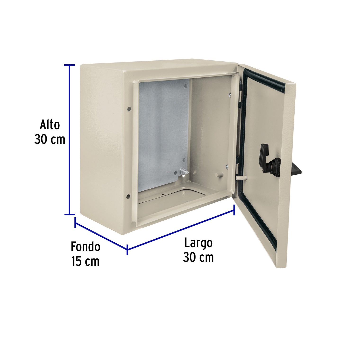 Gabinete metálico, 300 x 300 mm, Volteck GAME-3030 46382 MM00