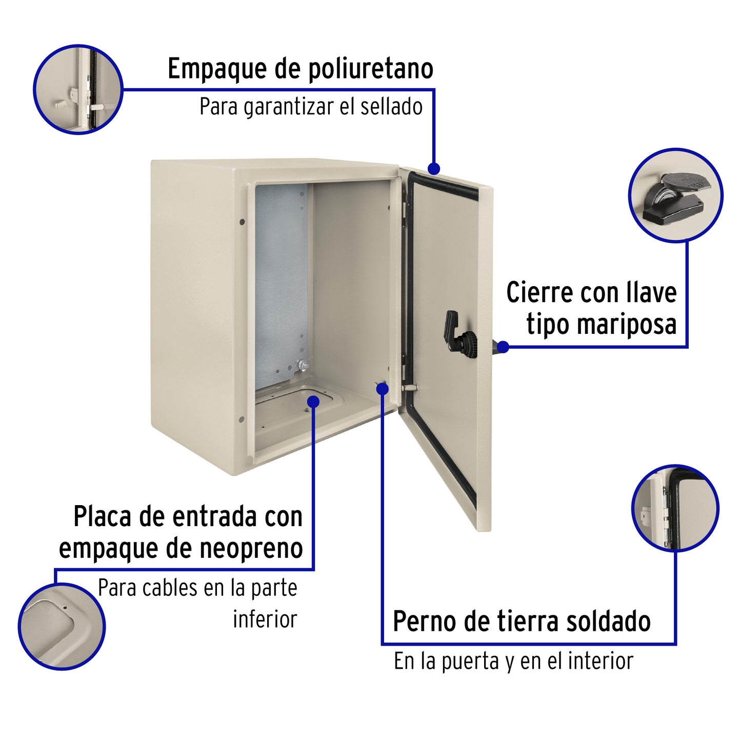 Gabinete metálico, 400 x 300 mm, Volteck GAME-4030 46383 MM00