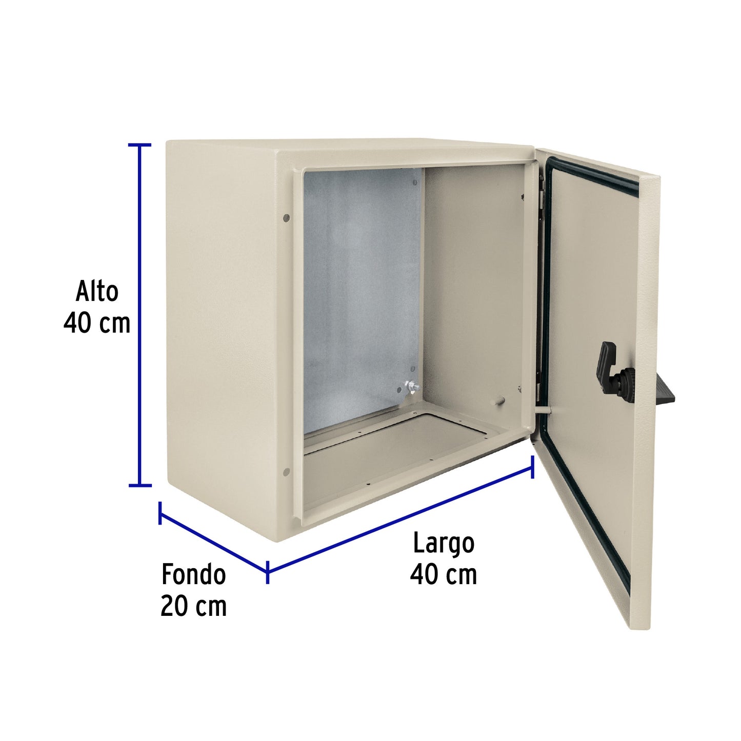 Gabinete metálico, 400 x 400 mm, Volteck GAME-4040 46384 MM00