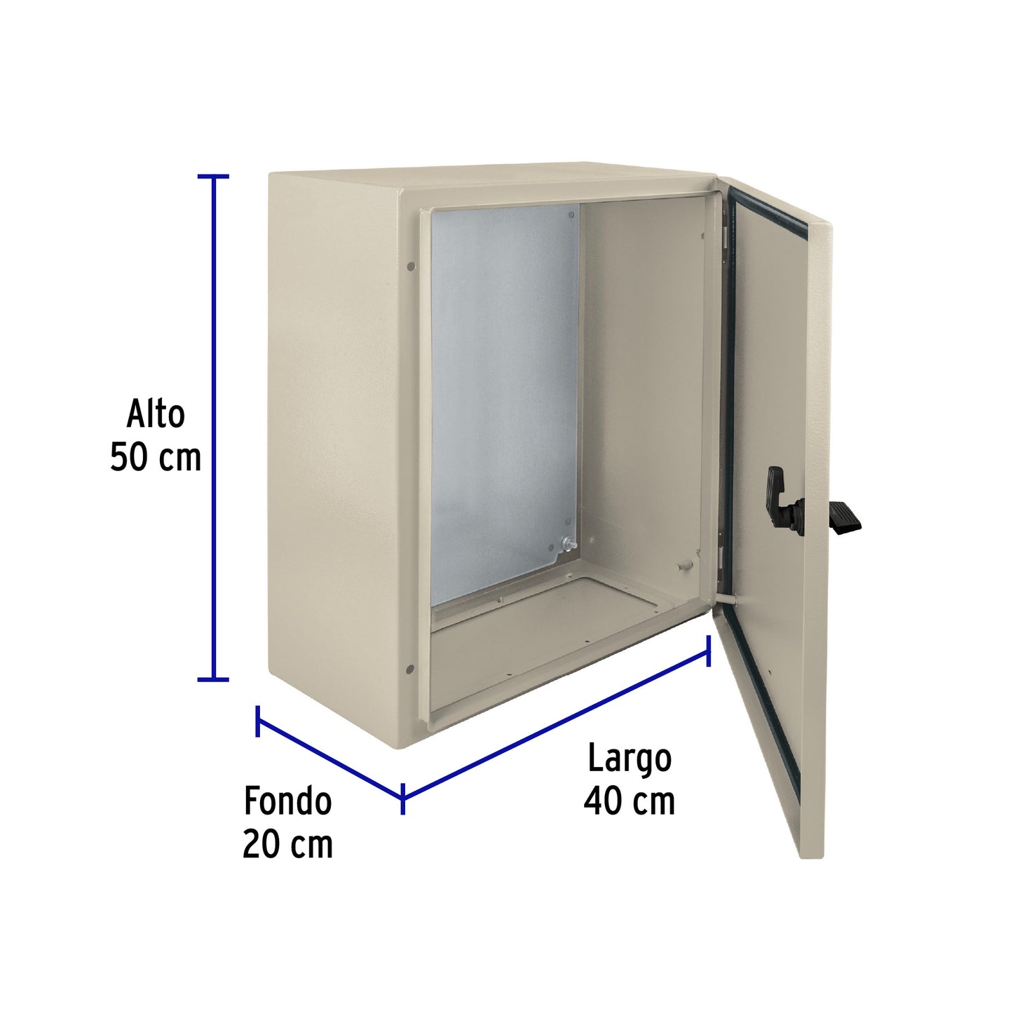 Gabinete metálico, 500 x 400 mm, Volteck GAME-5040 46385 MM00