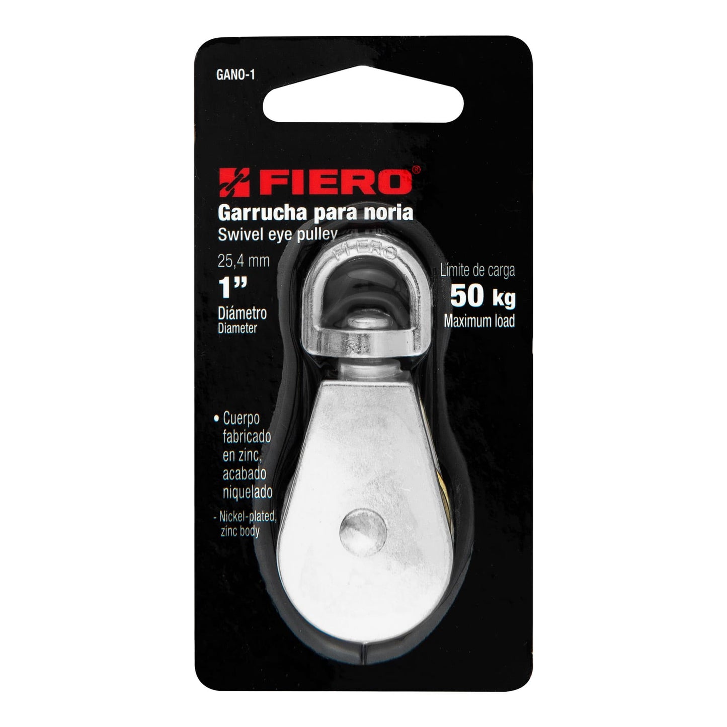 Garrucha metálica para noria de 1', Fiero GANO-1 44114 MM00