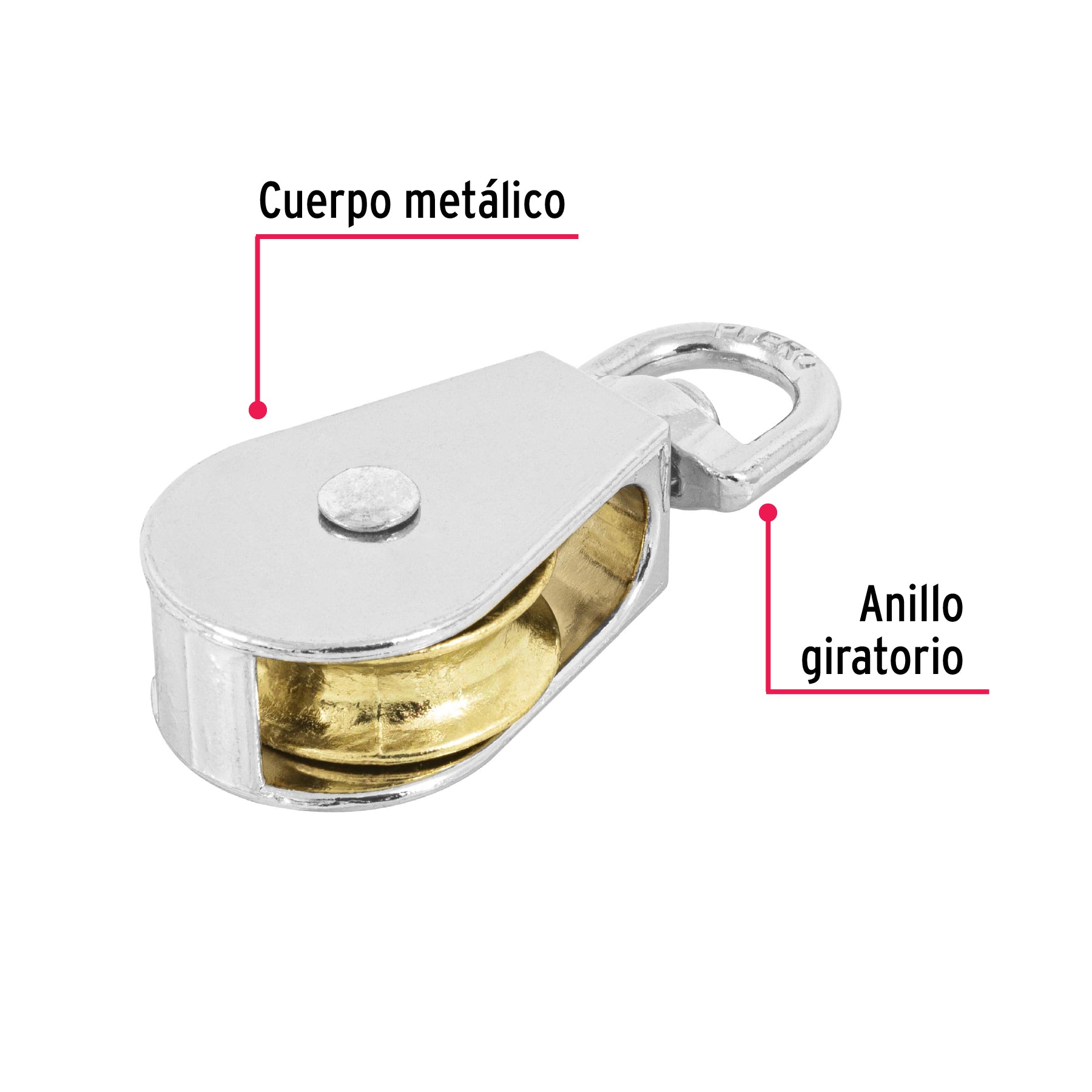 Garrucha metálica para noria de 1', Fiero GANO-1 44114 MM00