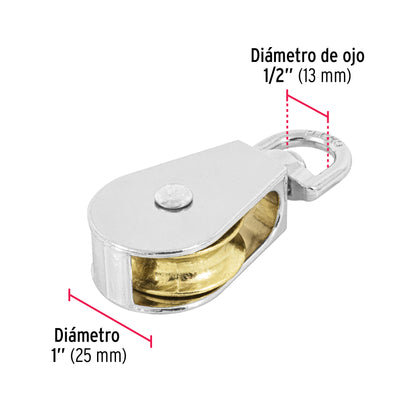 Garrucha metálica para noria de 1', Fiero GANO-1 44114 MM00