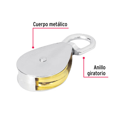 Garrucha metálica para noria de 2', Fiero GANO-2 44116 MM00