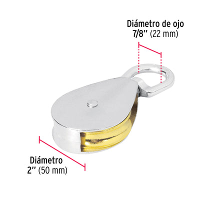 Garrucha metálica para noria de 2', Fiero GANO-2 44116 MM00