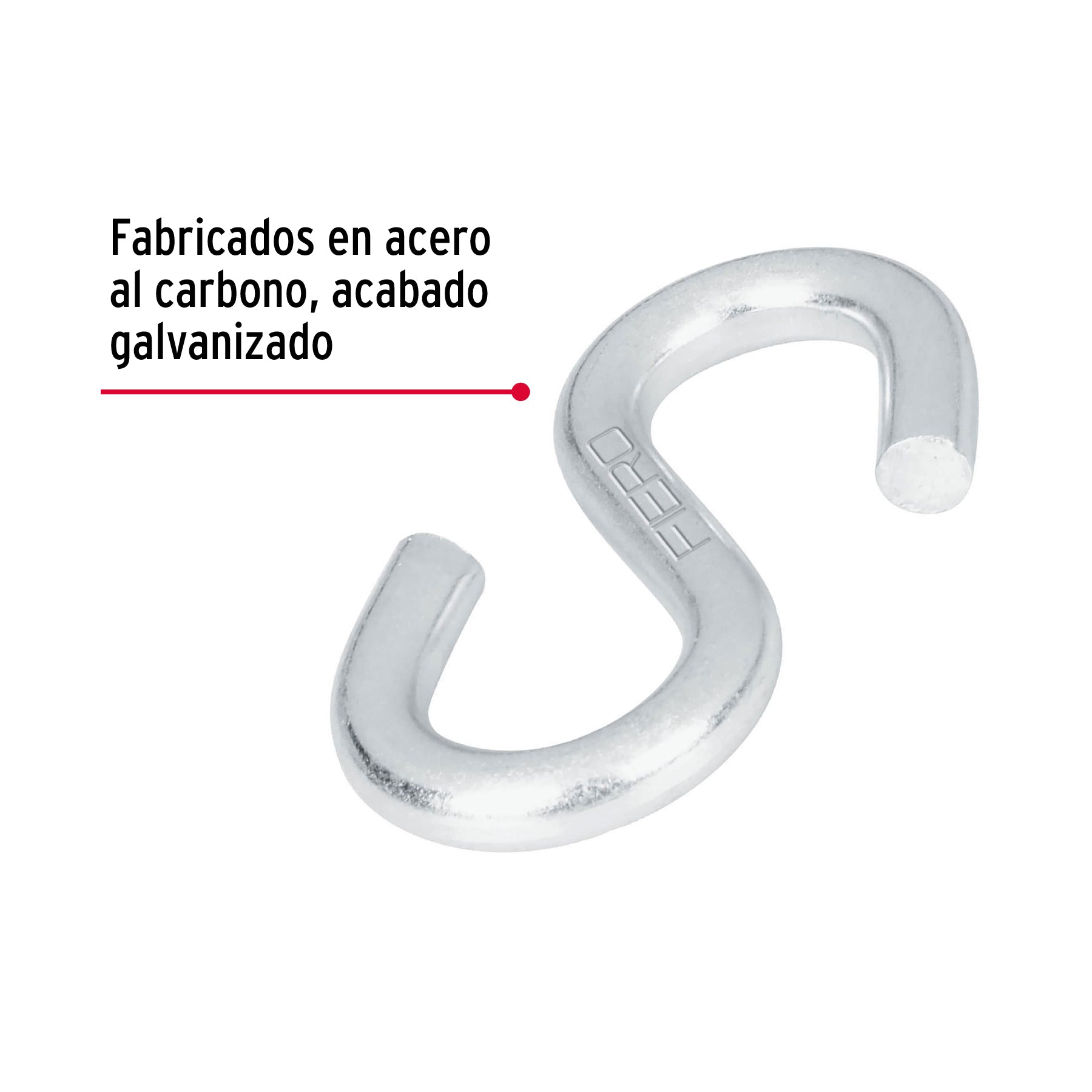 Gancho 'S' de 5/16' de acero para cable, Fiero GANS-5/16 44093 MM00