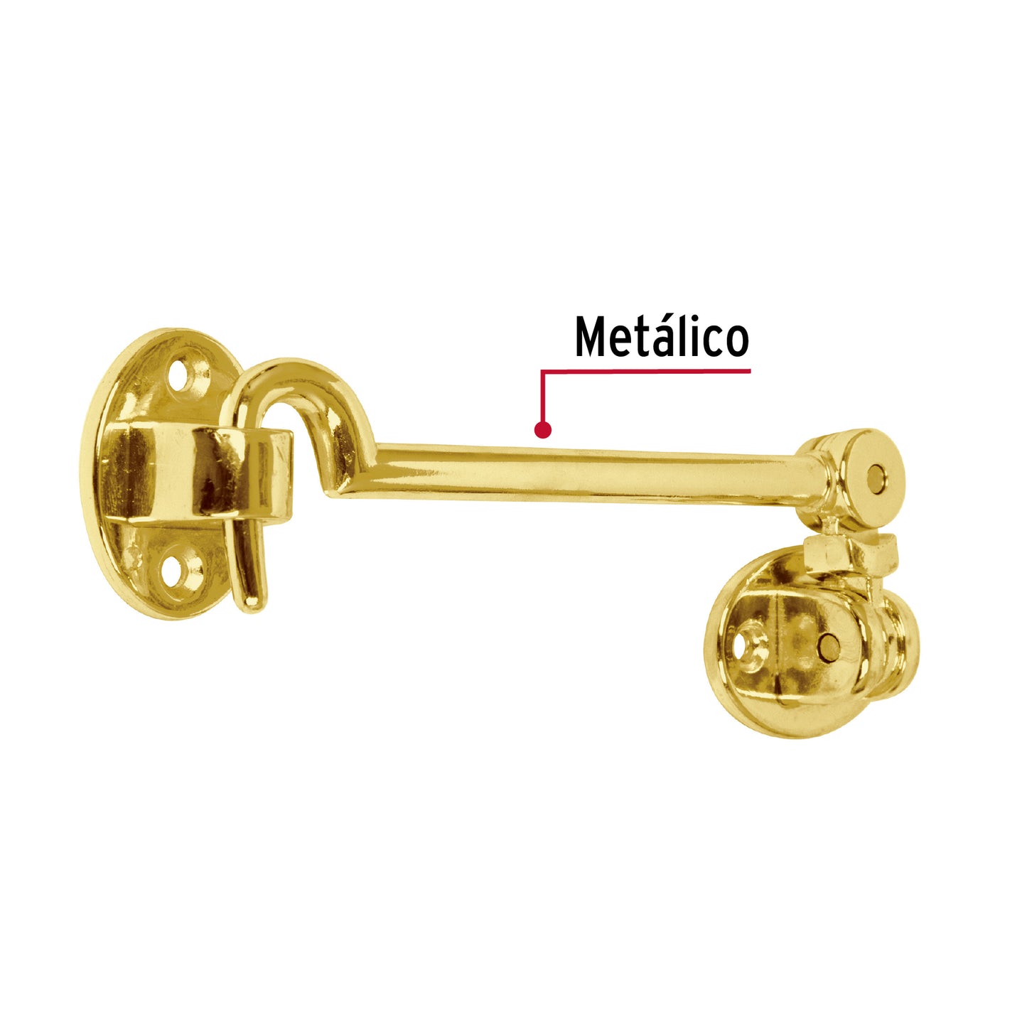 Gancho latonado para puerta, Hermex GAPU-1 43645 MM0