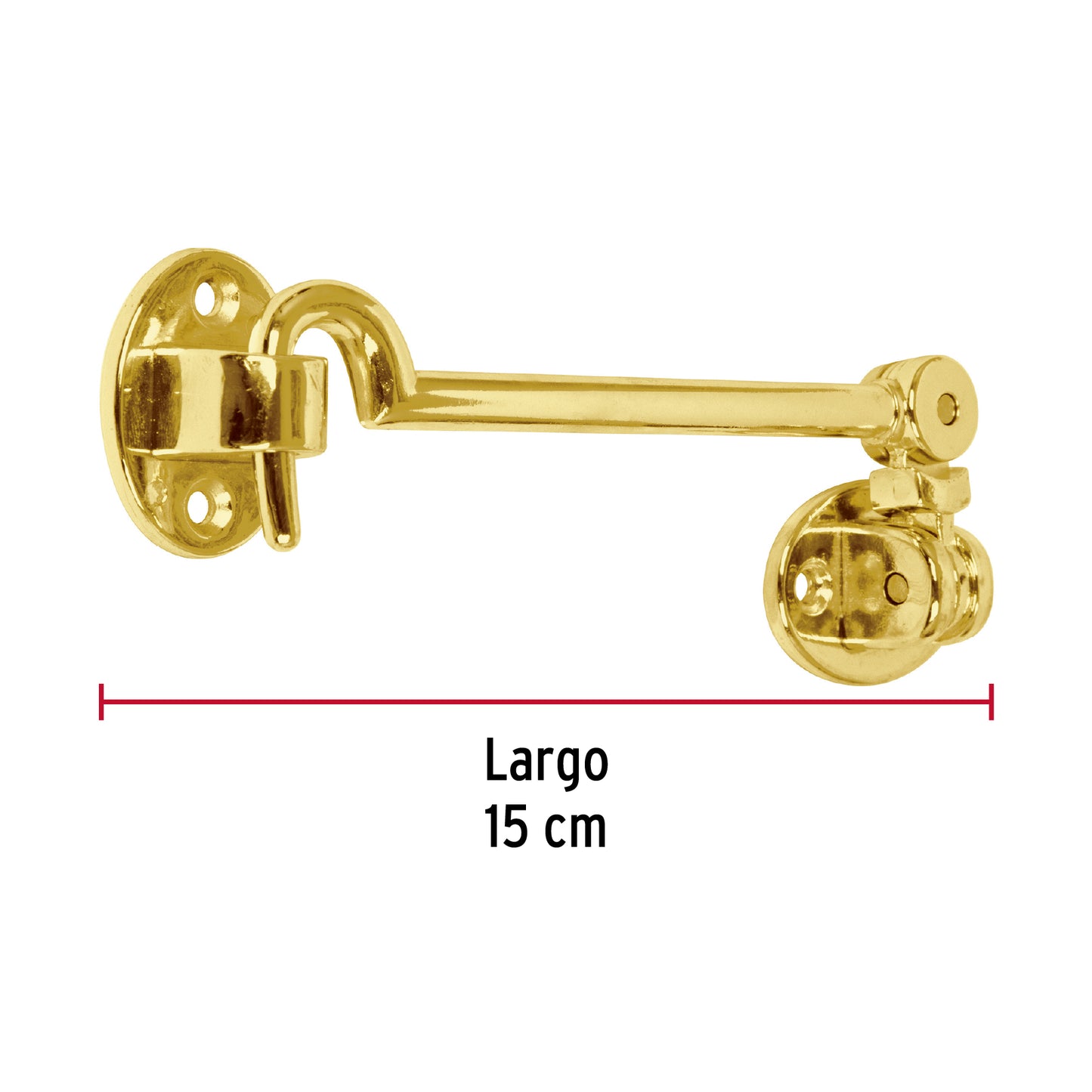 Gancho latonado para puerta, Hermex GAPU-1 43645 MM0