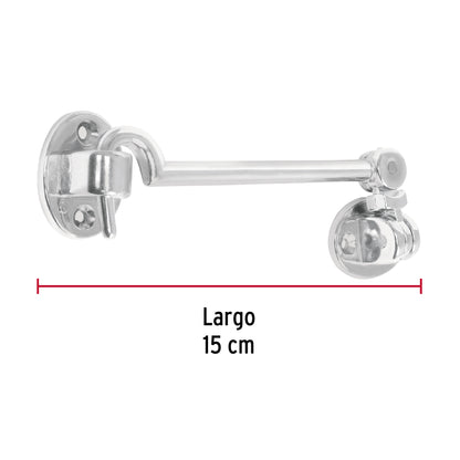 Gancho cromado para puerta, Hermex GAPU-3 43646 MM0