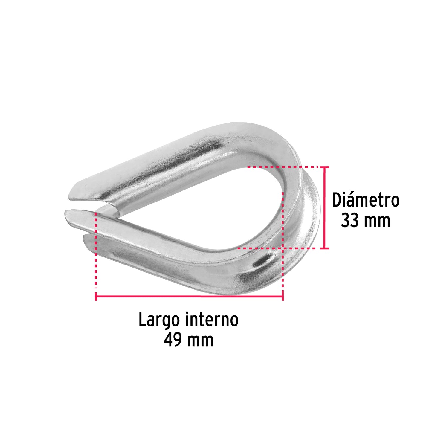 Bolsa con 5 guardacabos para cable de acero de 1/2', Fiero GC-1/2 49918 MM00