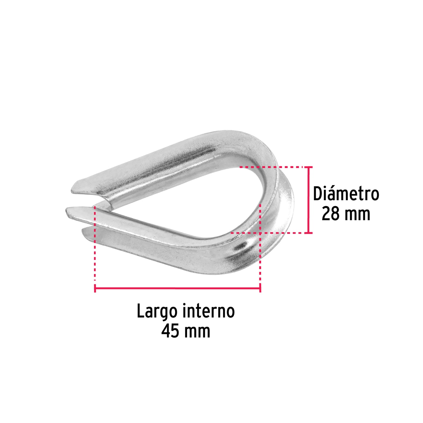 Bolsa con 5 guardacabos para cable de acero de 3/8', Fiero GC-3/8 49913 MM00