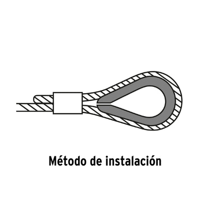 Bolsa con 5 guardacabos para cable de acero de 3/8', Fiero GC-3/8 49913 MM00