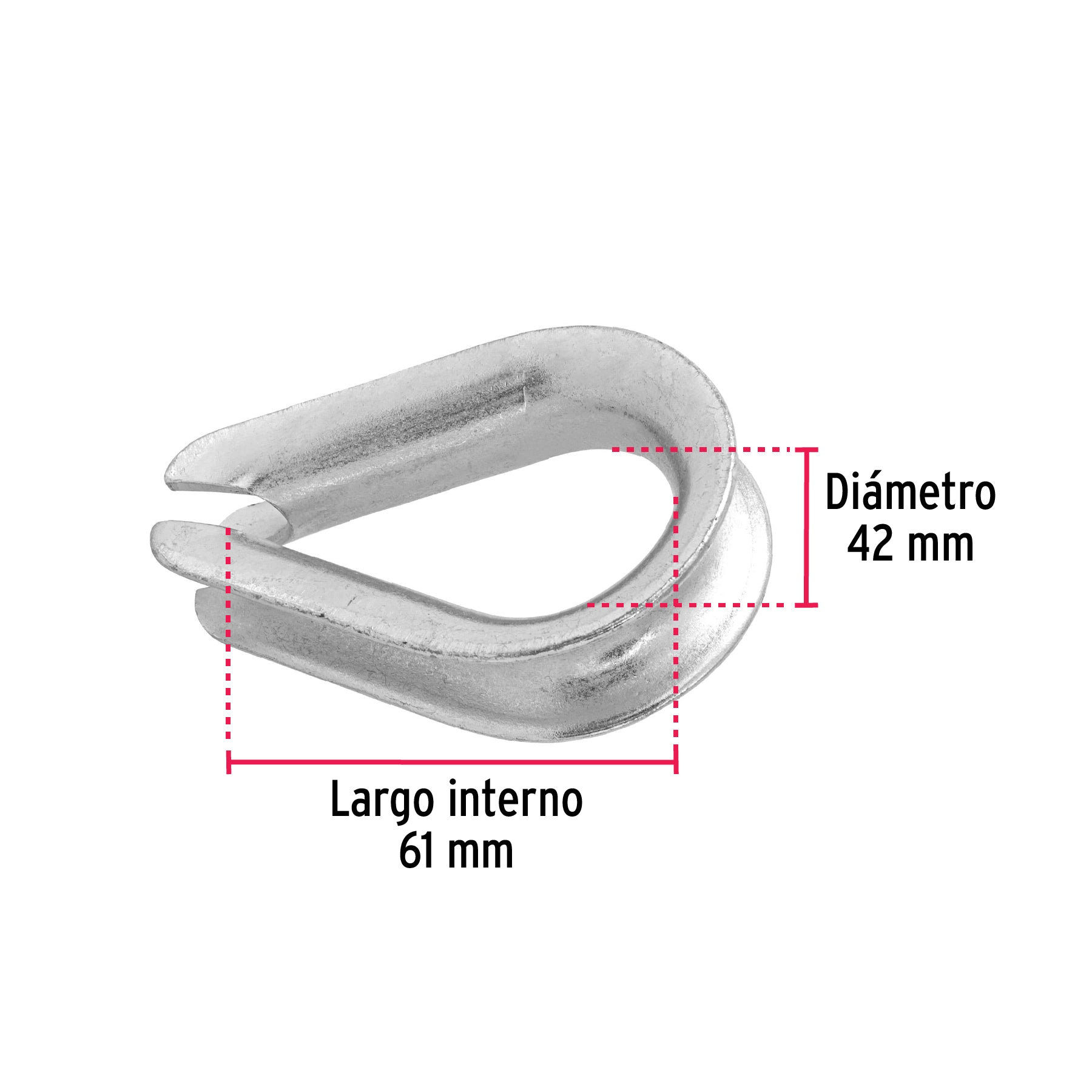 Bolsa con 5 guardacabos para cable de acero de 5/8', Fiero GC-5/8 49919 MM00