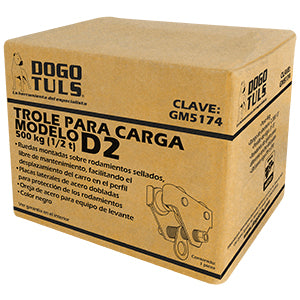 TROLE PARA CARGA CAPACIDAD DE 500KG, COLOR NEGRO, MODELO D2