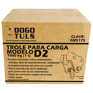 TROLE PARA CARGA CAPACIDAD DE 1000KG, COLOR NEGRO, MODELO D2