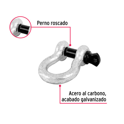 Grillete de acero forjado 3/8', Fiero GRI-3/8 44969 MM00