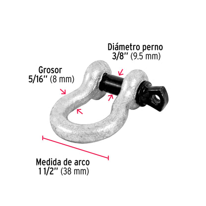 Grillete de acero forjado 5/16', Fiero GRI-5/16 44968 MM00