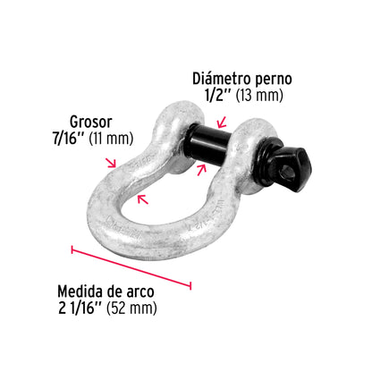 Grillete de acero forjado 7/16', Fiero GRI-7/16 44970 MM00