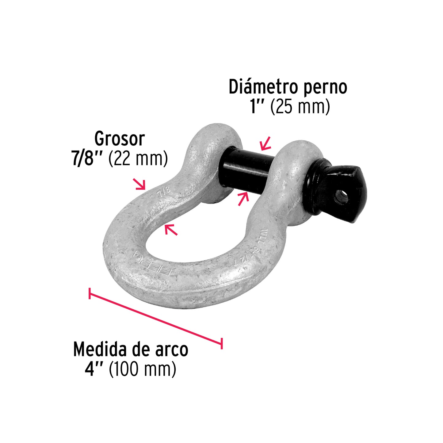 Grillete de acero forjado 7/8', Fiero GRI-7/8 44974 MM00