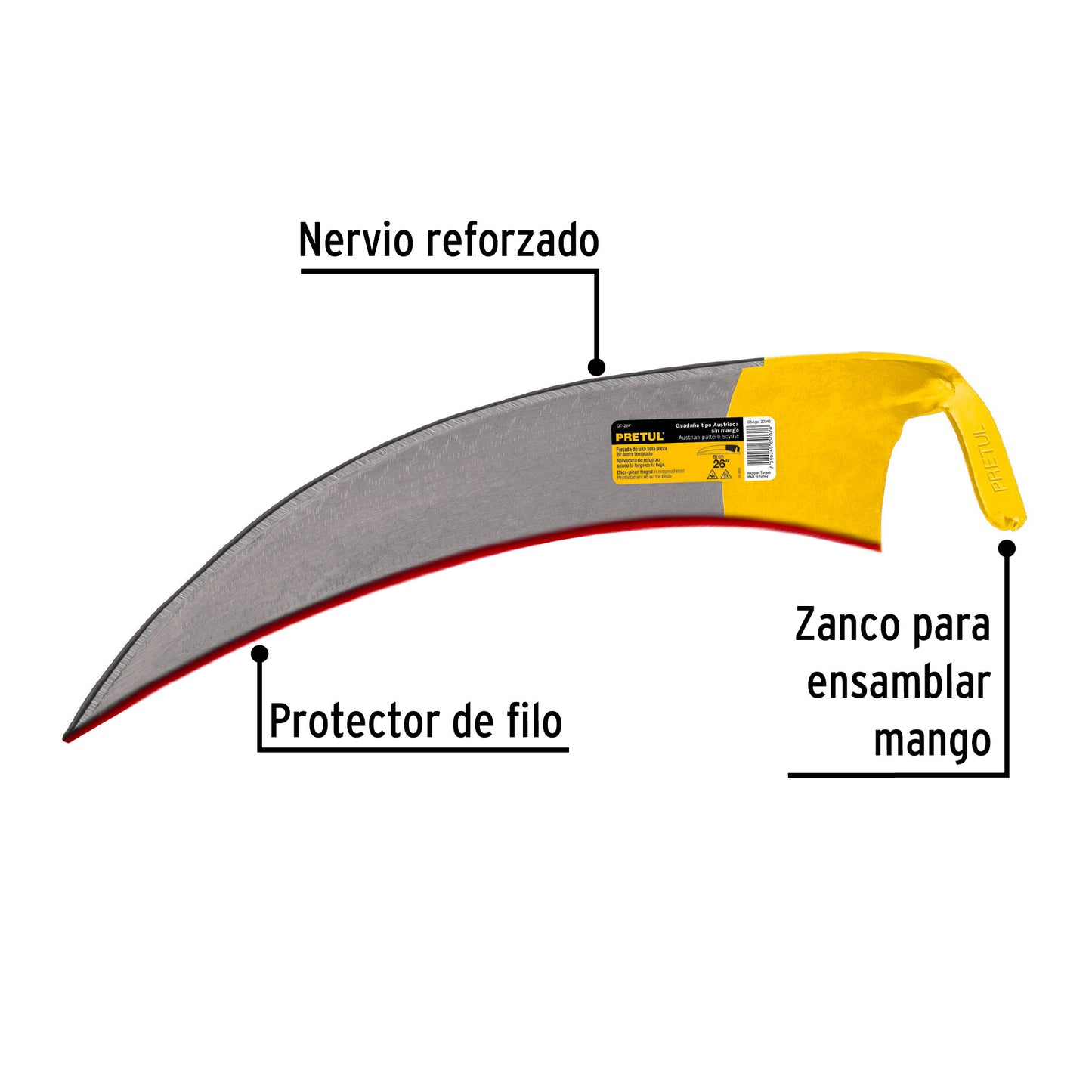 Guadaña tipo austriaca de 26' sin mango, Pretul GT-26P 27040 MM00